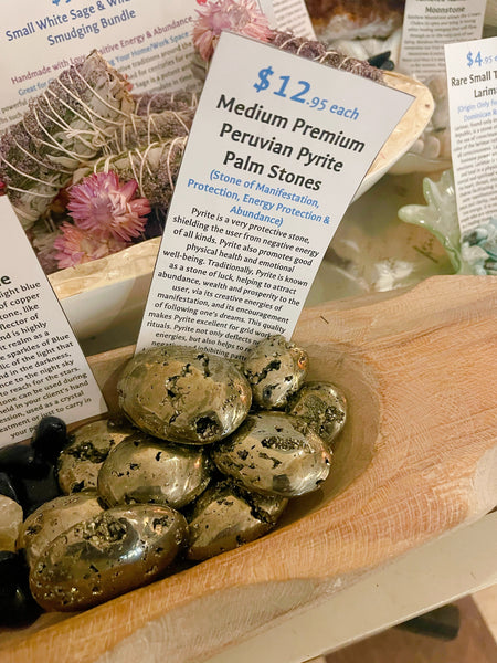 Pyrite Palm Stone