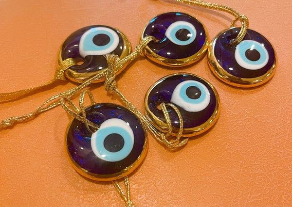 Gold Dipped Evil Eye Home Protection Decor Charm