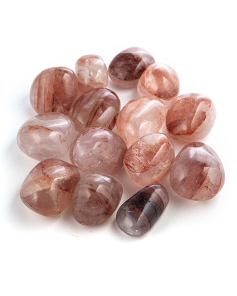 Premium Fire Quartz Palm Stone (Hematoid Quartz - Quartz with Hematite Inclusions)