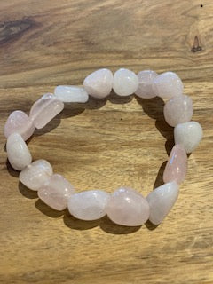 Polished Rose Quartz Bracelet