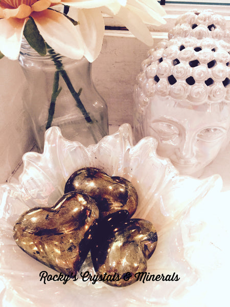 Polished Chalcopyrite Heart