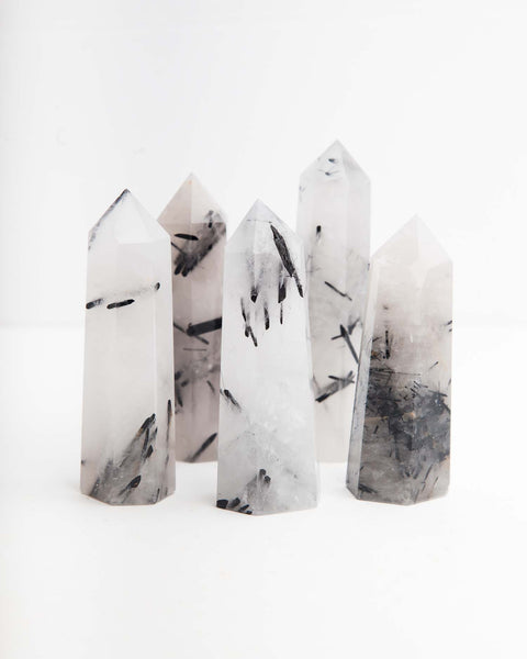 Brazilian Tourmaline Quartz Point (Tourmalinated)