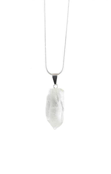 Rough Clear Quartz Necklace
