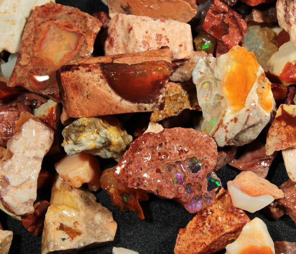 Genuine Rough Fire Opal From Mexico 1/2"