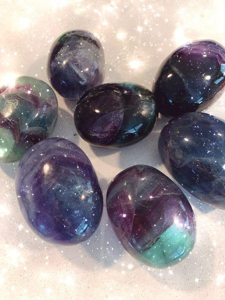 Large Top Grade Fluorite Palm Stone