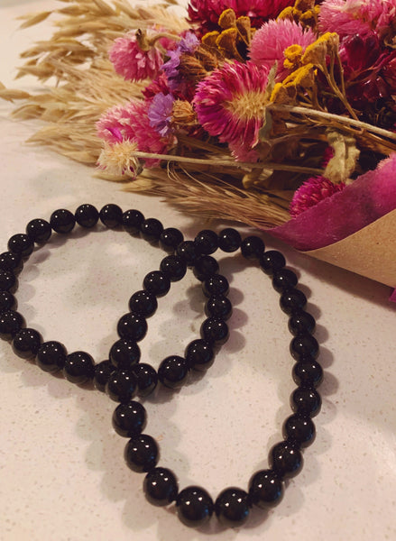 Black Tourmaline Beaded Bracelet