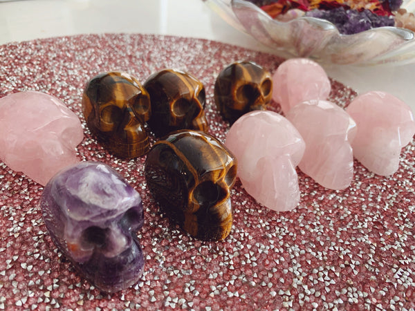 Brazilian Assorted Gemstone Skull
