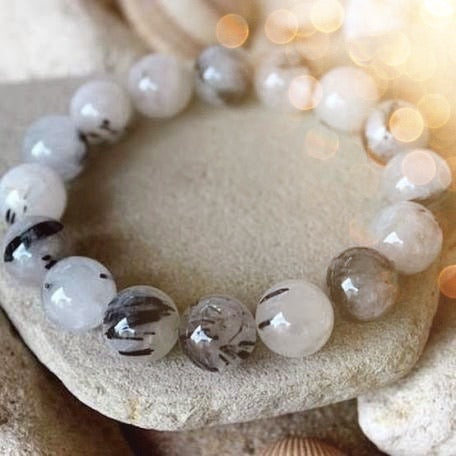 MEDIUM Brazilian Tourmaline Quartz (Tourmalinated)