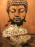 Silver Goddess Brazilian Aqua Aura Quartz Crown