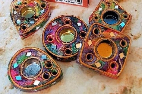 Assorted Incense Smudging Cone Holder