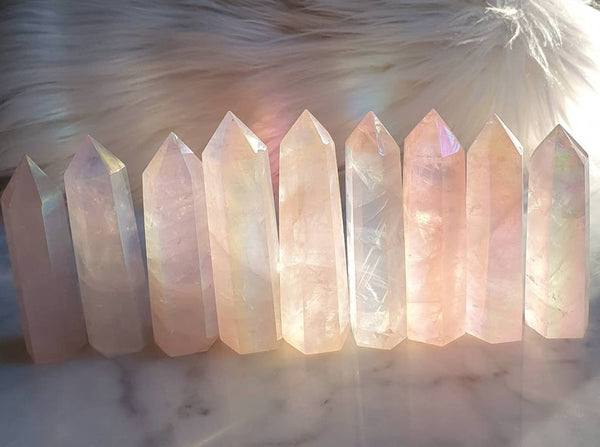 Angel Aura Rose Quartz Quartz Point