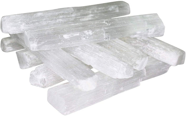Rough Moroccan Selenite Stick for Energy Cleansing