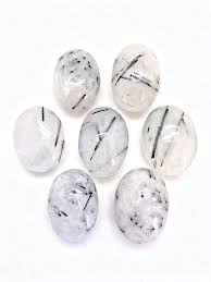 Tourmaline Quartz (Tourmalinated Quartz) Palm Stone